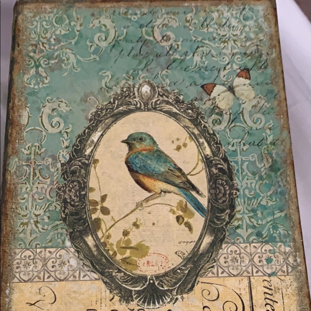 Fake book decor with opening inside